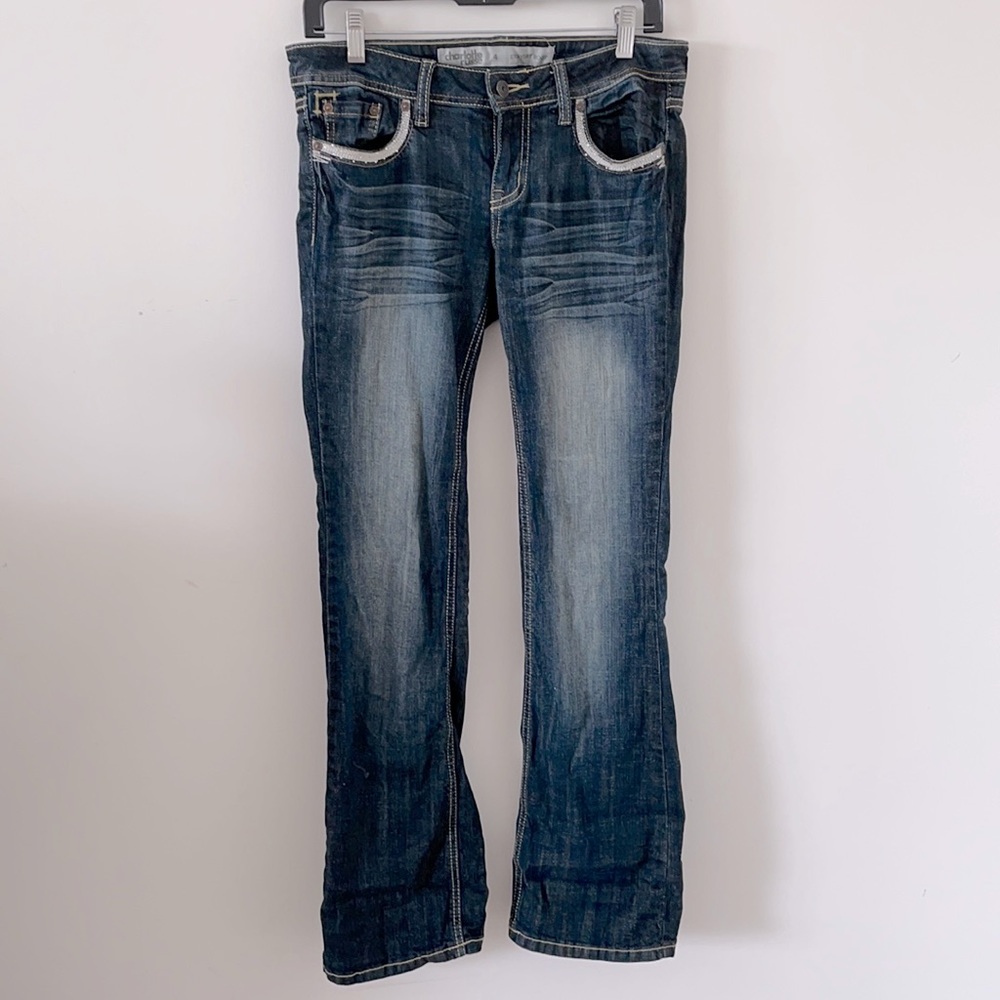 Charlotte Russe Embellished Bootcut Jeans